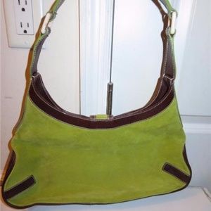 Jonathan Adler Bags - JONATHAN ADLER GREEN SUEDE/BROWN LEATHER BAG Jonathan Adler Bags - JONATHAN ADLER GREEN SUEDE/BROWN LEATHER BAG